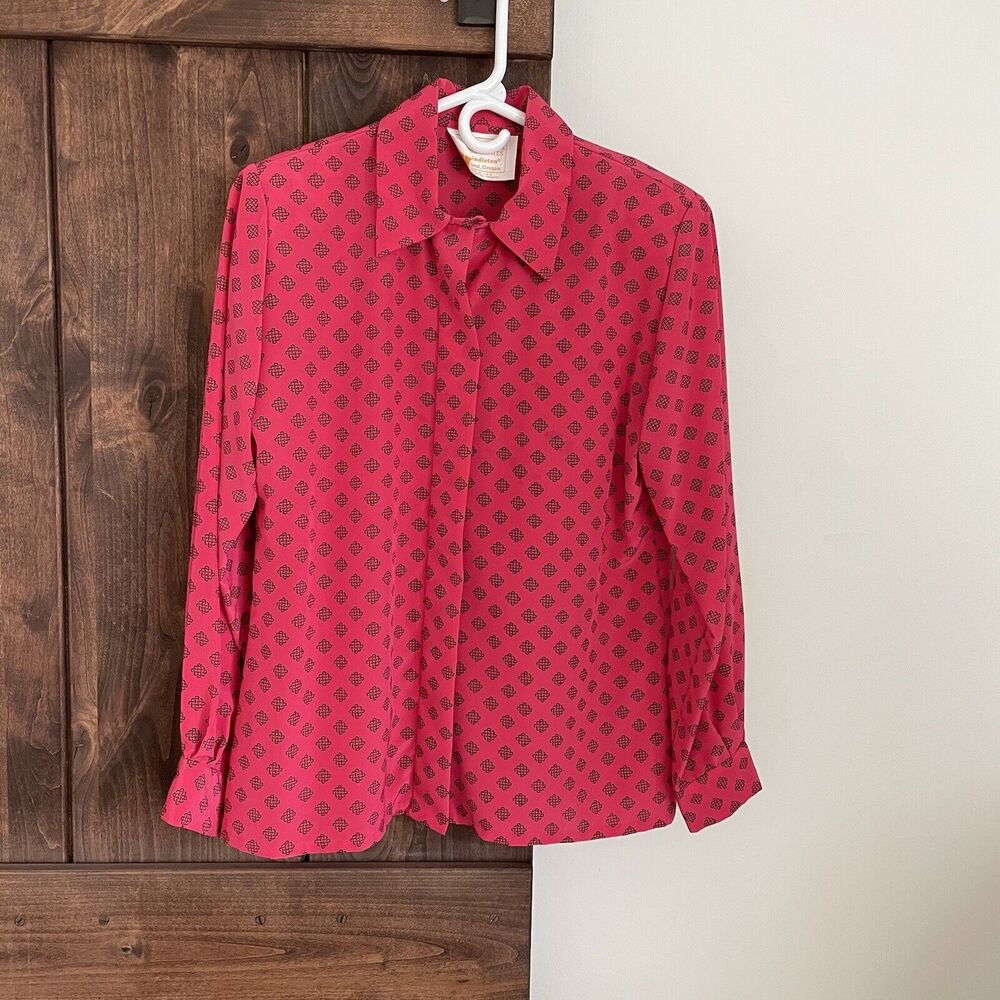 VTG 80s Country Sophisticates Pendleton button down Blouse Womens 8 Made In USA